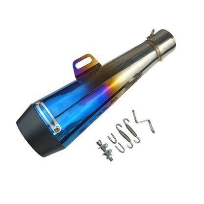 Burnt blue universal m4 motorcycle muffler exhaust pipeJSLMotors