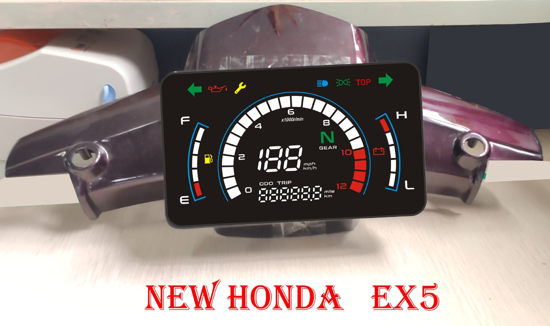 Honda EX5 LED Display Instrument speedmeter TachometerJSLMotors