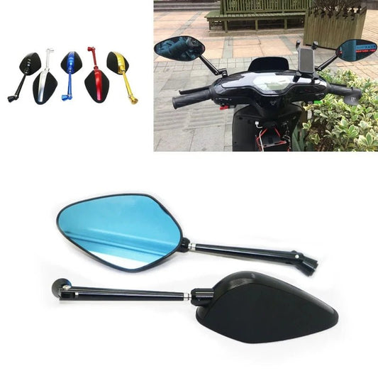 Modified universal motorbike side back mirror aluminium alloy quadrilateral rhombus motorcycle rear view mirrorJSLMotors