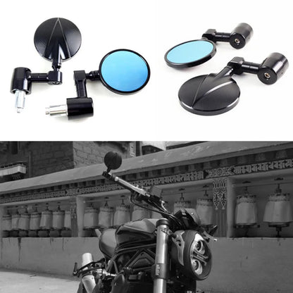 motor mirror fit for 13 - 14mm 17 - 19mm inner diameter handle bar motorcycle round retrofit anti - glare CNC rearview mirrorJSLMotors