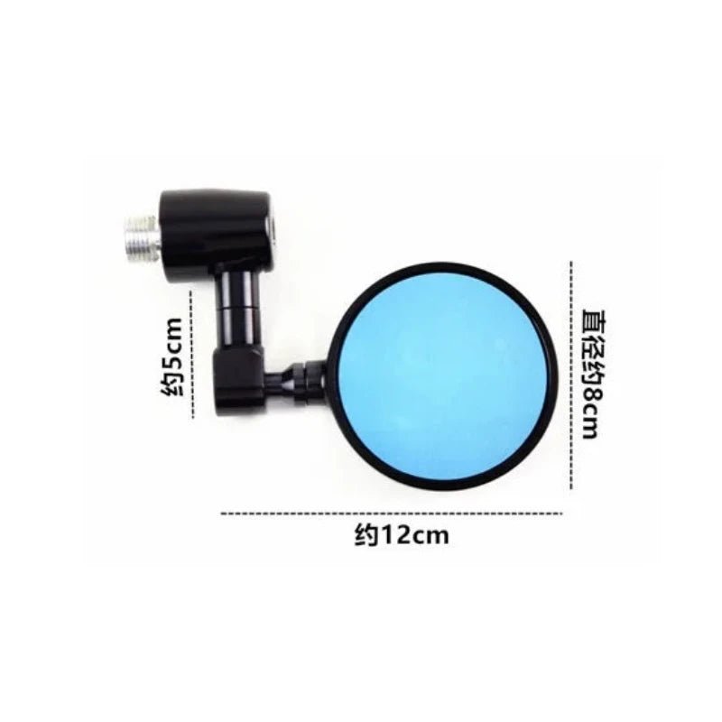 motor mirror fit for 13 - 14mm 17 - 19mm inner diameter handle bar motorcycle round retrofit anti - glare CNC rearview mirrorJSLMotors