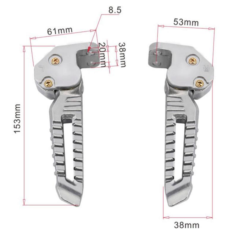 Motorcycle rear pedal foldable scooter for 150cc south 125JSLMotors