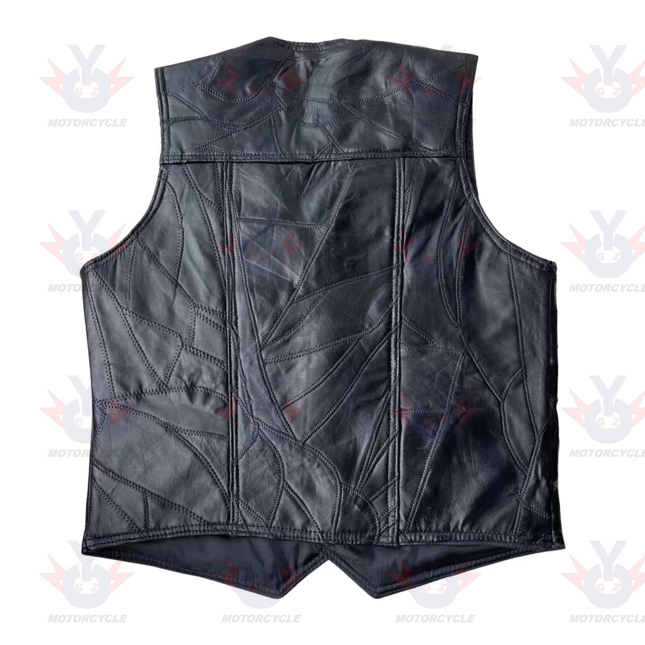 Motorcycle Riding Vest Leather Badge Net MenJSLMotors