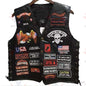 Motorcycle Riding Vest Leather Badge Net MenJSLMotors